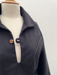 Image 5 of Vareuse JONAS - Gabardine De Coton Noir - À La Commande