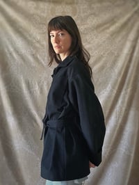 Image 2 of Vareuse JONAS - Gabardine De Coton Noir - À La Commande