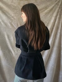 Image 3 of Vareuse JONAS - Gabardine De Coton Noir - À La Commande