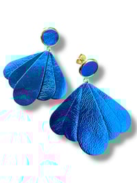 Boucles Ibiza grand - bleu vif métal 
