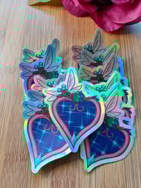 Image 3 of Holographic Fairy Heart Sticker