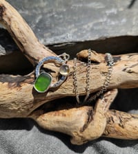 Image 2 of Ocean Mystery - Cornish Green Seaglass and Labradorite Necklace 