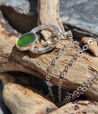 Image 7 of Ocean Mystery - Cornish Green Seaglass and Labradorite Necklace 