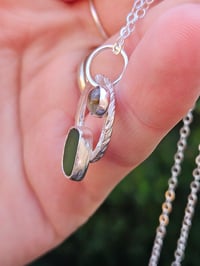 Image 4 of Ocean Mystery - Cornish Green Seaglass and Labradorite Necklace 