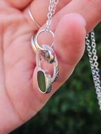 Image 8 of Ocean Mystery - Cornish Green Seaglass and Labradorite Necklace 