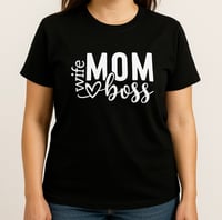 Image 2 of WIFE MOM BOSS - Black