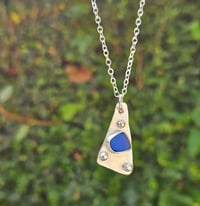 Image 6 of Cobalt Blue Cornish Seaglass Necklace 
