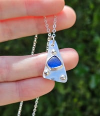 Image 2 of Cobalt Blue Cornish Seaglass Necklace 