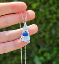Image 1 of Cobalt Blue Cornish Seaglass Necklace 