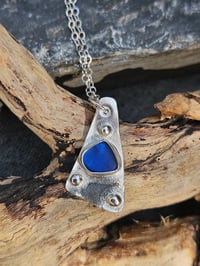Image 7 of Cobalt Blue Cornish Seaglass Necklace 