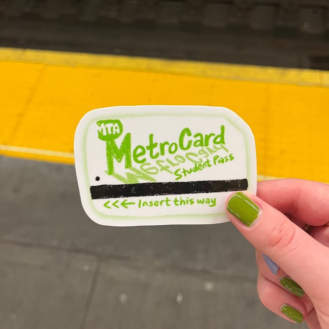 student metrocard sticker 