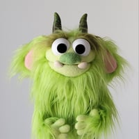 Image 1 of The TROLL Critter Monster Puppet in Lime Green