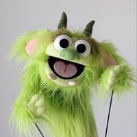 Image 2 of The TROLL Critter Monster Puppet in Lime Green