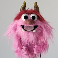 Image 2 of The TROLL Critter Monster Puppet in Bubblegum Pink