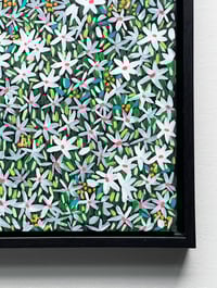 Image 5 of "Jasmine"; 12x12 Inches; Acrylic on Wood; Framed