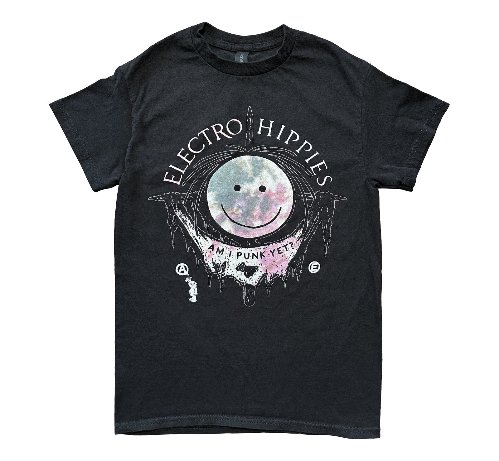 ⒶM I PUNK YET? Tie-Dyed black T-Shirt | SORE MIND