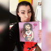 WWE Victoria Christmas Candy Cane Painting One-of-a-Kind Custom 8"x8" Artwork
