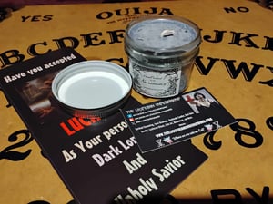 Image of Hand Poured NECROMANCY JAR CANDLE Soy Wax  Grey Color