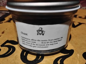 Image of Hand Poured NECROMANCY JAR CANDLE Soy Wax  Grey Color