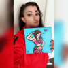 WWE Victoria Strong Champion Painting One-of-a-Kind Custom 8"x8" Artwork