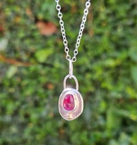 Image 8 of Regal Princess - Sterling Silver necklace with Rhodolite Garnet & 9ct Gold