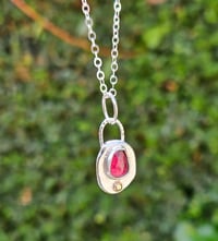 Image 4 of Regal Princess - Sterling Silver necklace with Rhodolite Garnet & 9ct Gold