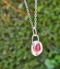 Image 10 of Regal Princess - Sterling Silver necklace with Rhodolite Garnet & 9ct Gold