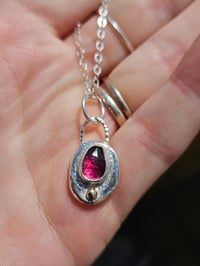 Image 12 of Regal Princess - Sterling Silver necklace with Rhodolite Garnet & 9ct Gold