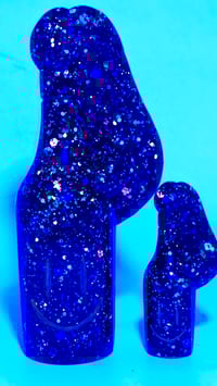 Image 2 of Have a nice day- black/over spray glitter- yellow face