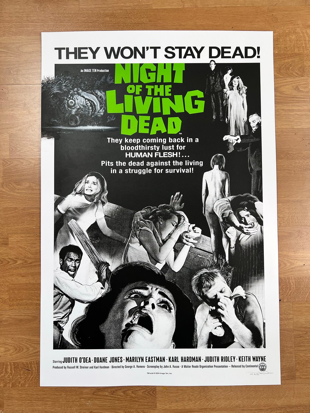 "Night of the Living Dead" (Remarque) 24" x 36" limited AP edition screen print