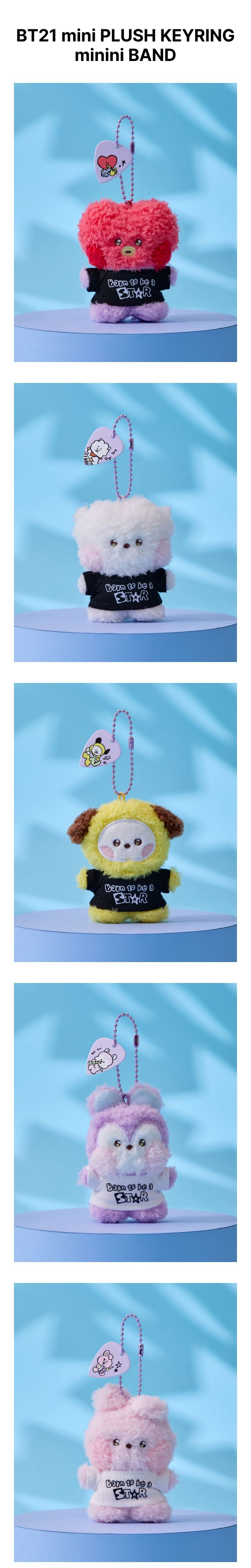 Image of [PRE-ORDER] BTS BT21 Plush Keyring Minini BAND