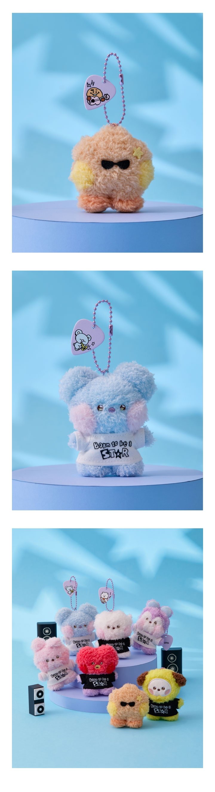 Image of [PRE-ORDER] BTS BT21 Plush Keyring Minini BAND