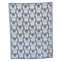 Image 1 of Kitchen Towel - Geometric French Bulldog ｜100% Organic Linen｜Woven by Klässbols