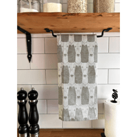 Image 2 of Kitchen Towel - Geometric - Spanish grey hound ｜100% Organic Linen｜Woven by Klässbols