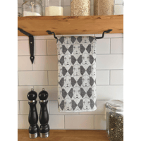 Image 2 of Kitchen Towel  - Geometric Dog ｜100% Organic Linen｜Woven by Klässbols