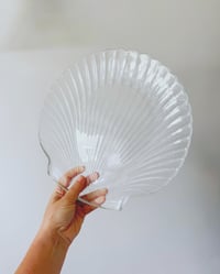 Image 2 of Vintage Glass Shell Plate