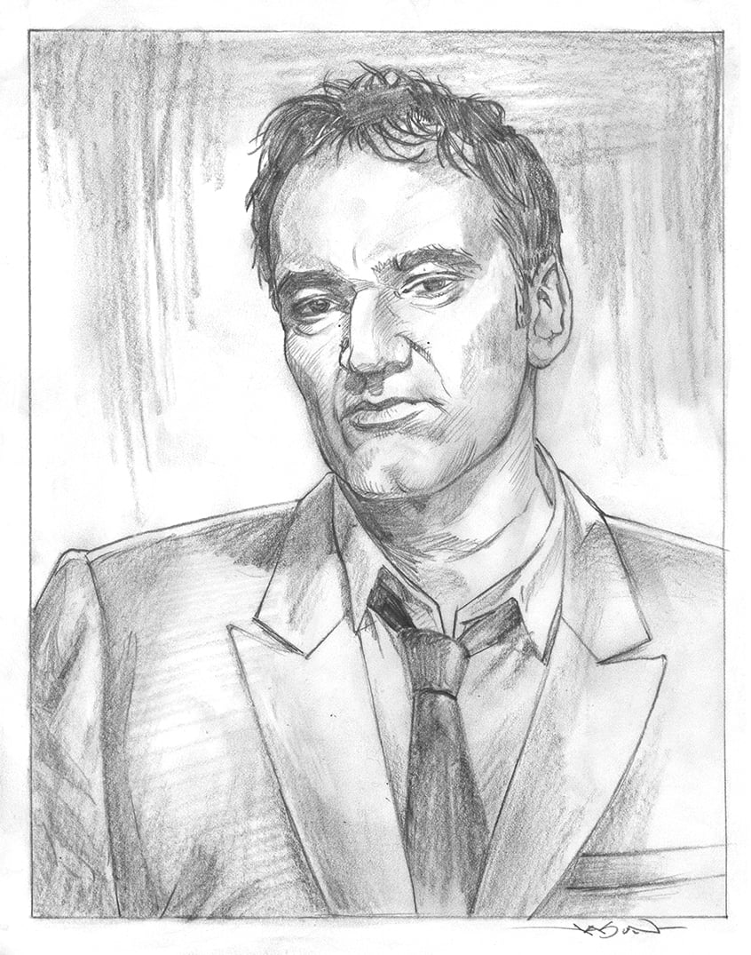 "Directors: Tarantino" - 8" x 10" original pencil drawing