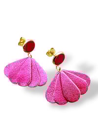 Boucles Ibiza petit - rose fushia metal