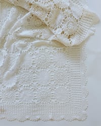 Image 1 of Vintage Mandala Crochet Tablecloth (52x74")