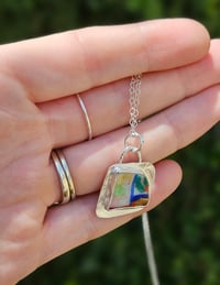 Image 3 of Arty Colourful Necklace from a piece of plate 