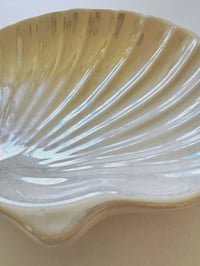 Image 3 of Vintage Opalescent Seashell Dish