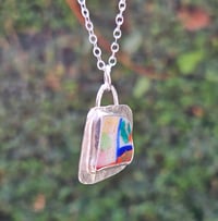Image 4 of Arty Colourful Necklace from a piece of plate 