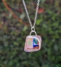 Image 1 of Arty Colourful Necklace from a piece of plate 