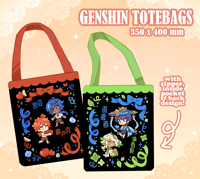 Image 1 of Wanderer & Nahida Ragbros Totes ✦ Genshin Impact