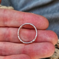 Image 6 of Womens Sterling Silver Hammered  Ring UK size N ( I can also make these to order to your size) 