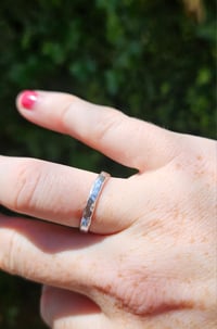 Image 7 of Womens Sterling Silver Hammered  Ring UK size N ( I can also make these to order to your size) 