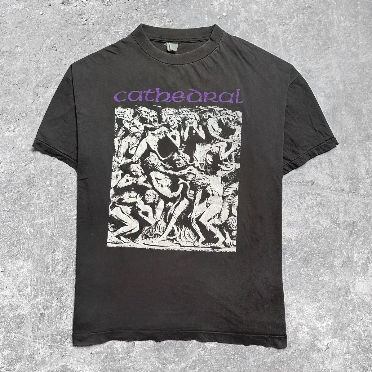 Rare* Cathedral 1990 'In Memoriam' T-Shirt | NLVintage Rare* Cathedral 1990 'In Memoriam' T-Shirt | NLVintage