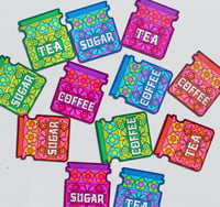 Image 1 of Retro Kitchen Canister Fridge Magnets - Set of 3