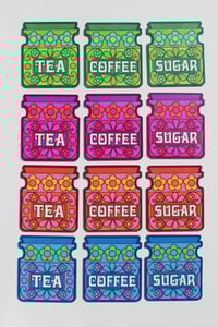Image 3 of Retro Kitchen Canister Fridge Magnets - Set of 3