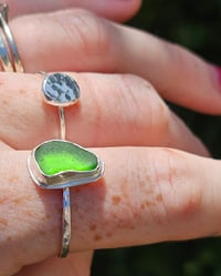 Image 5 of Green Cornish Seaglass Ring - UK size R